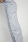 Jean Moda Corazones con Brillos