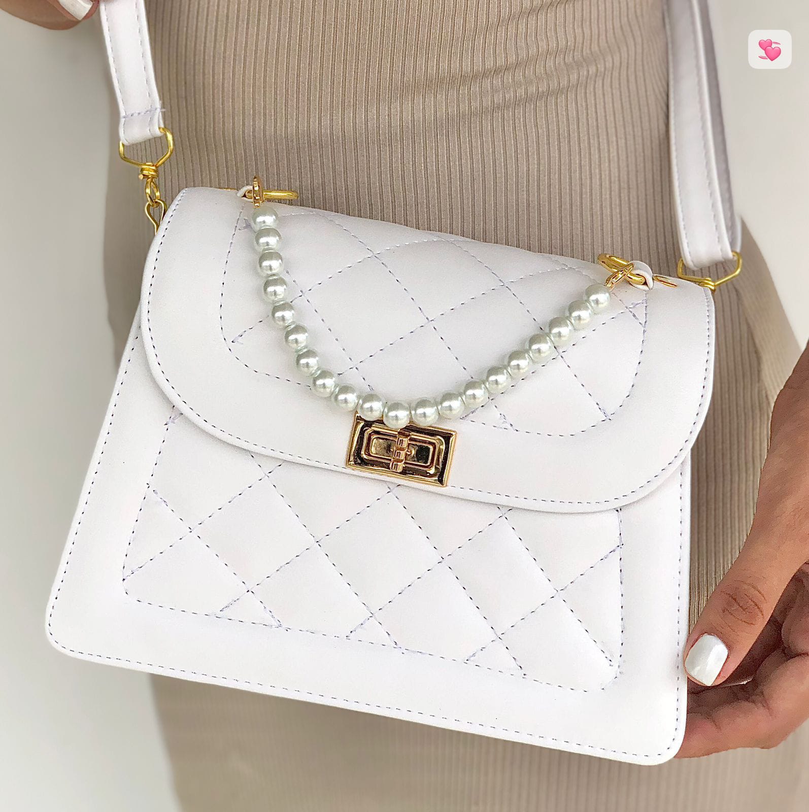 BOLSO CAJITA PERLAS